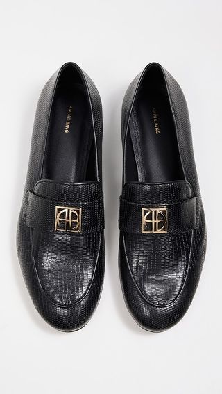 Anine Bing Corrine Monogram Loafers