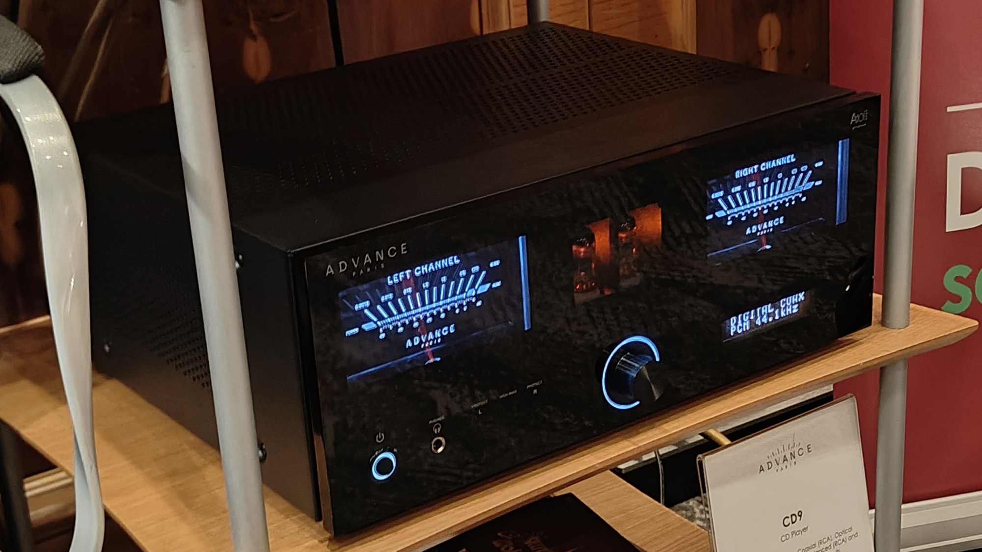 The Advance Paris A10 Apex on a shelf.