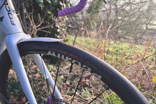 Mavic Allroad SL wheel with Schwalbe tyre fitted