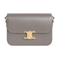 Medium Triomphe Bag in Shiny Calfskin - Celine