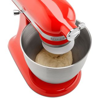 KitchenAid Artisan Mini Tilt-Head Stand Mixer with dough