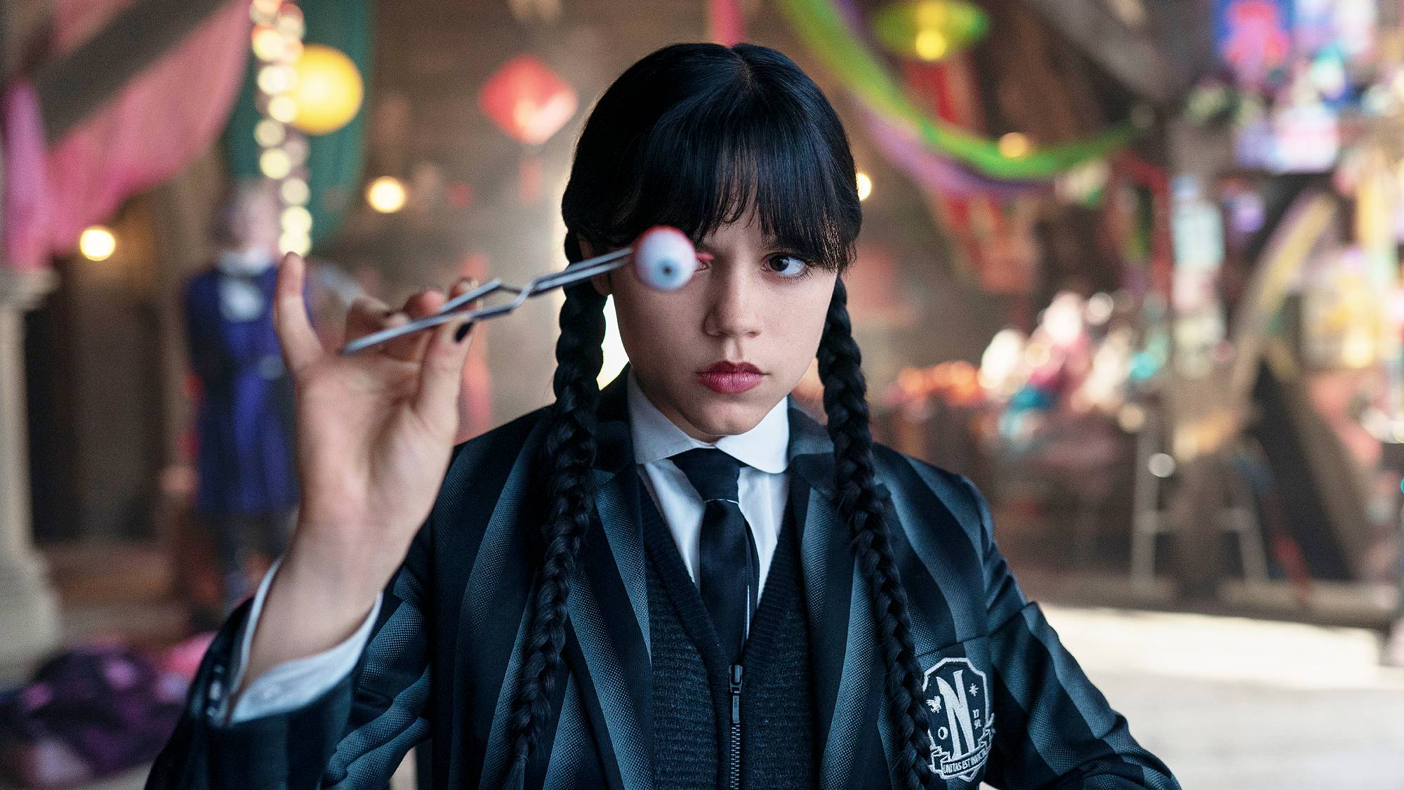 Jenna Ortega as Wednesday Addams in "Wednesday" season 2 on Netflix