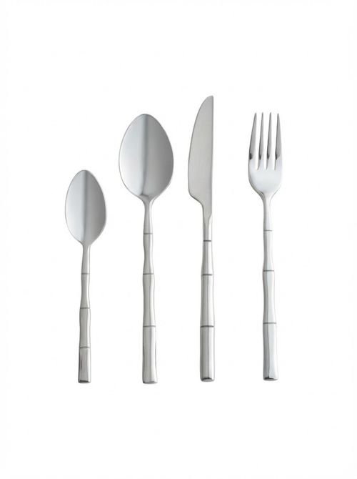 Silver Bamboo 16 Piece Cutlery Set
