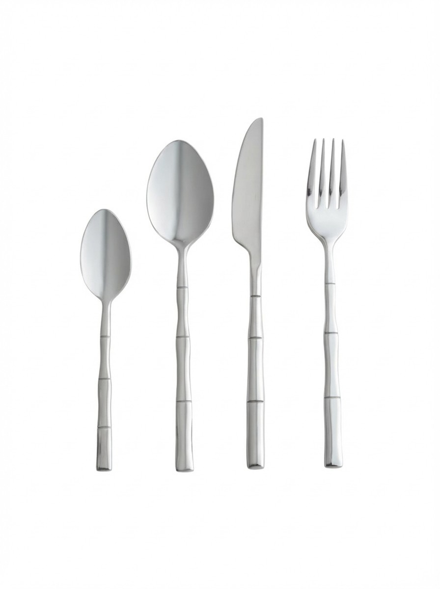 Silver Bamboo 16 Piece Cutlery Set
