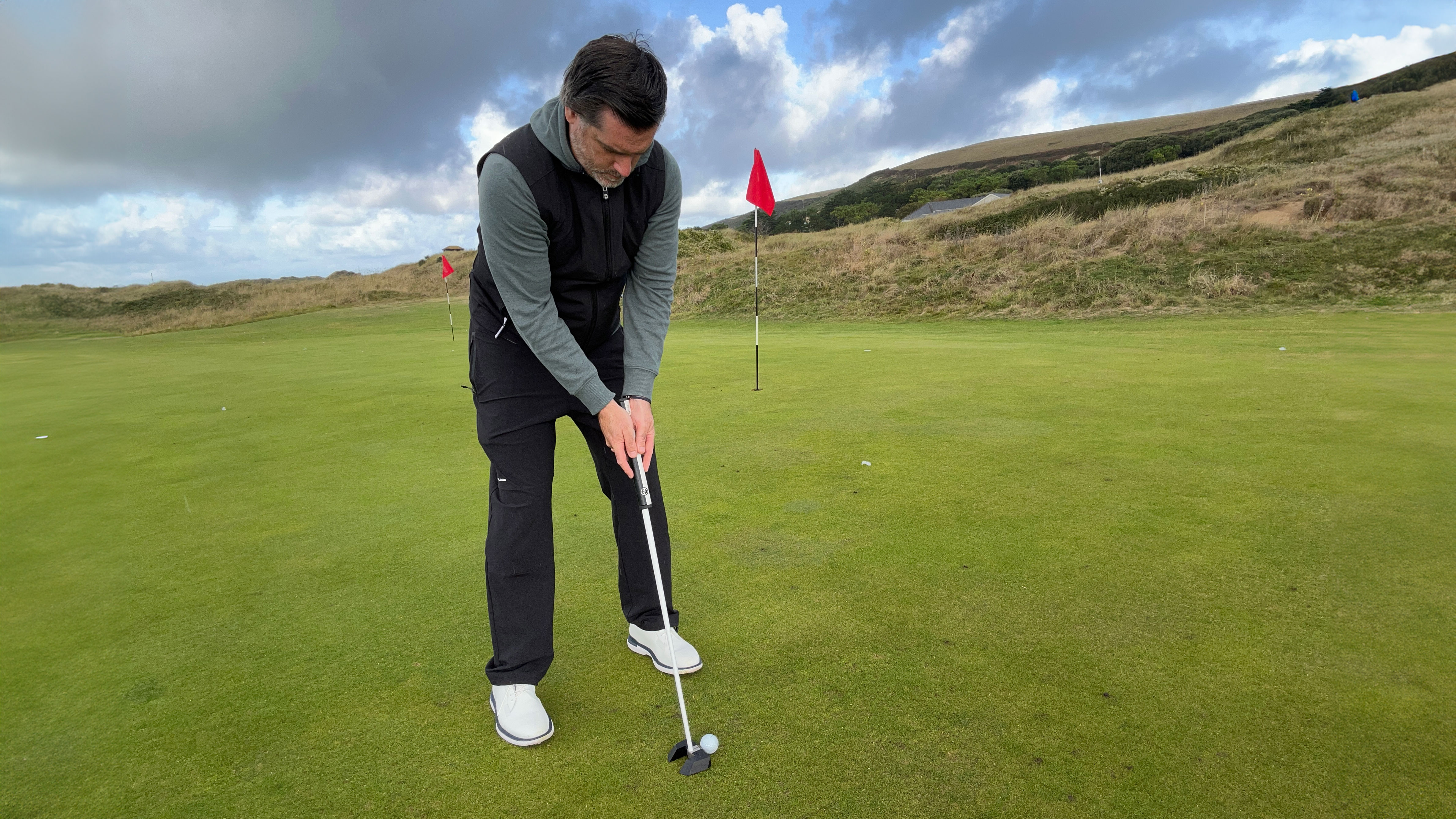 Photo of Joe Ferguson testing out the LAB Mezz Max