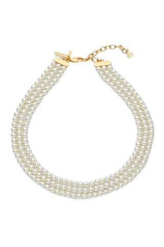 Triple Pearl Strand Necklace