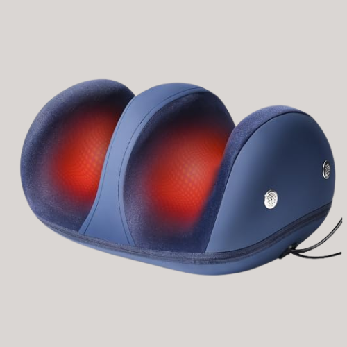 Zqqo Electric Heated Foot Massager Machine - Calf Foot and Leg Massager for Plantar Fasciitis as Gifts for Men &amp;amp; Women, Rolling Foot Massagers for Pain and Circulation With 12-Point 3d Massage Head