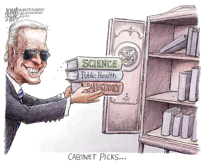 Political Cartoon U.S. Biden cabinet