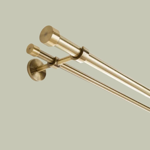 Trinity Double Layer Extendable Metal Eyelet Curtain Pole