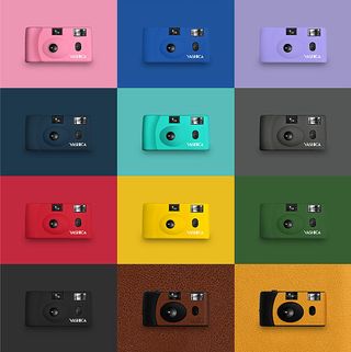 The Yashica MF-1 Snapshot Art Camera comes in 13 attractive color options