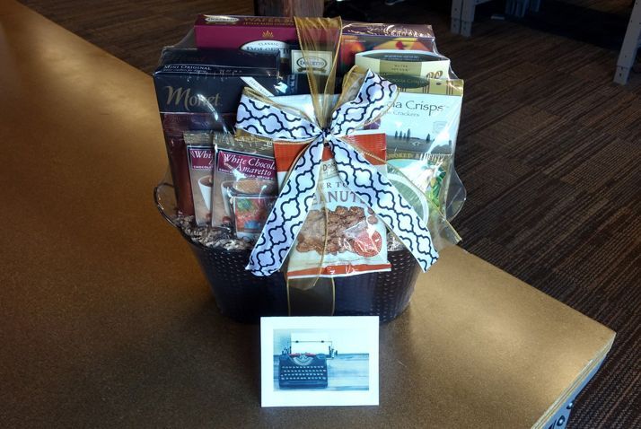 This basket came with a personalized card that was higher quality than the cards in other baskets.