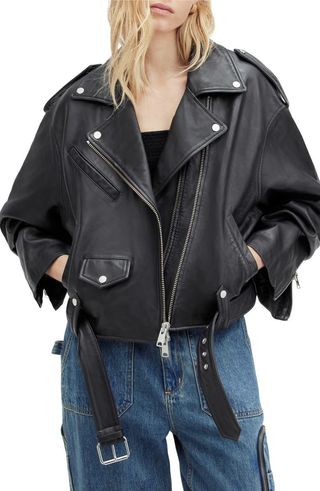 Dayle Leather Biker Jacket