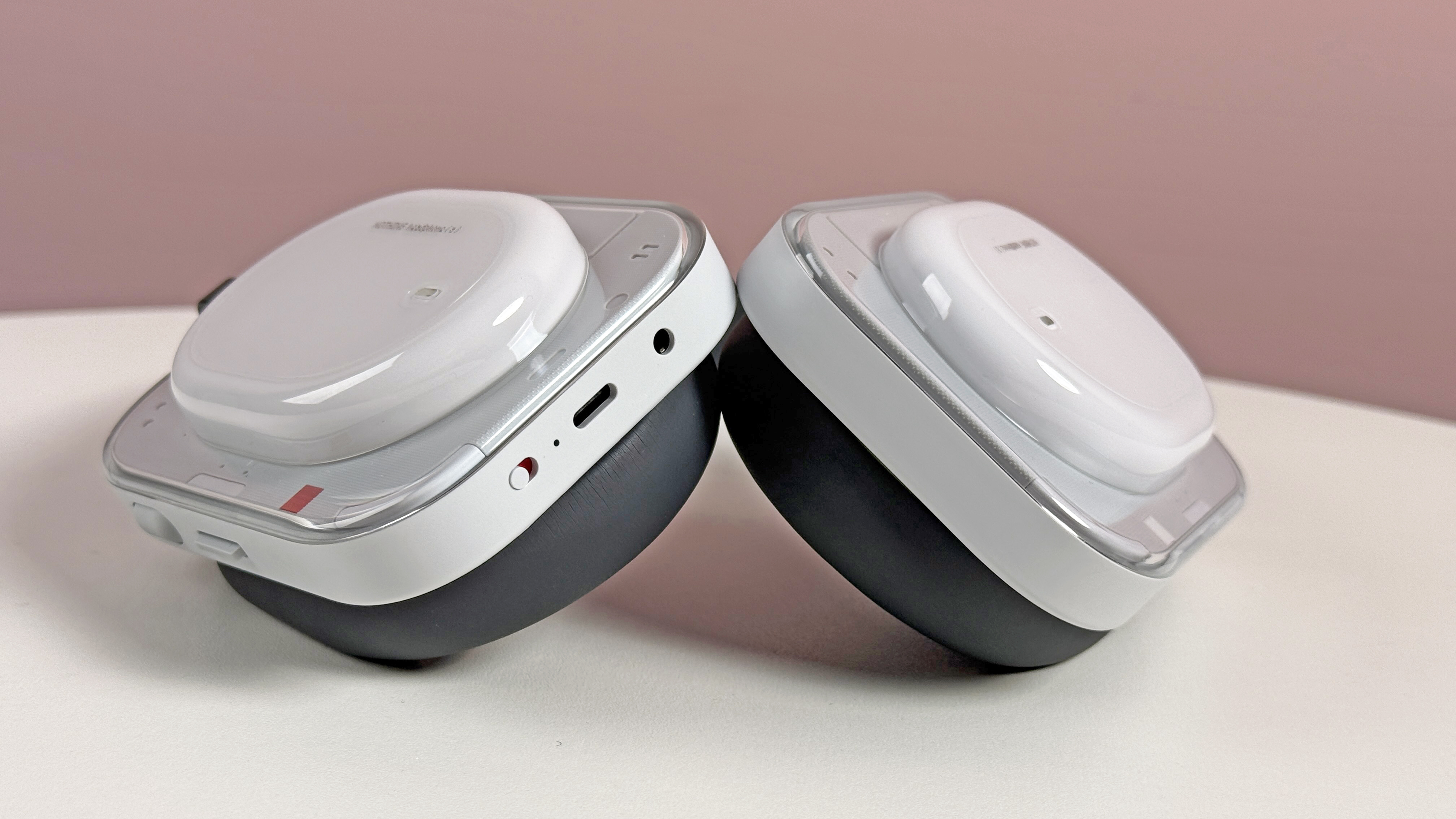 The Nothing Headphone (a) showing the connections and controls on the bottom