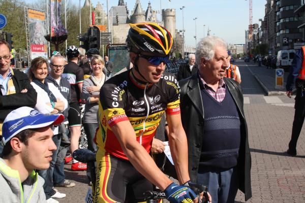 Belgian champion Stijn Devolder (Vacansoleil-DCM) in Antwerp.