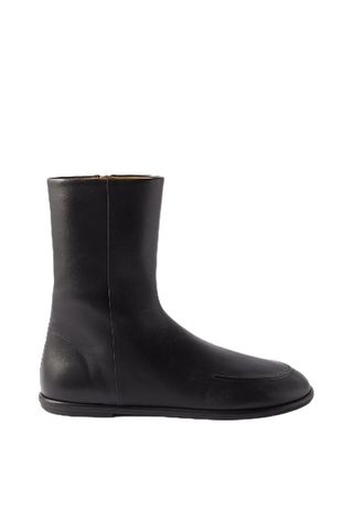 The Row Canal Leather Ankle boots