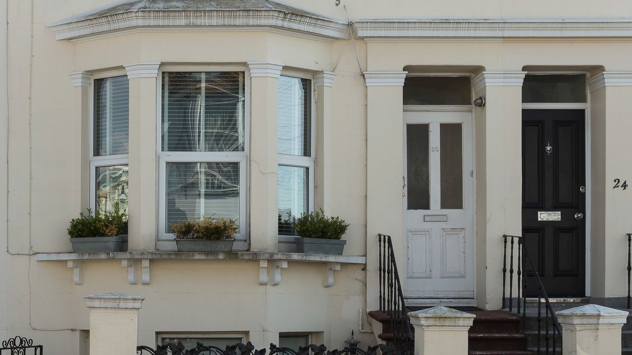 Front of houses