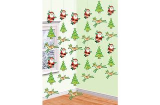 Amazon Santa and Reindeer Hanging String Decoration