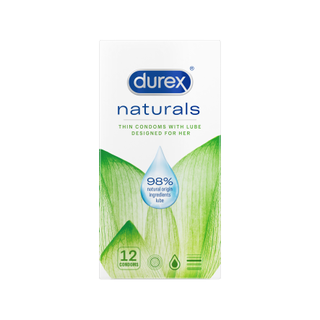 A product shot of the Durex Naturals condoms, some of the best condoms
