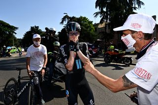 Albert Dainese shows surprise at winning stage 11 in 2022 Giro