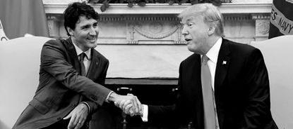 President Trump and Justin Trudeau.