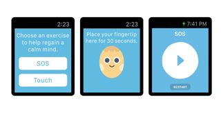 Skjermbilder fra appen Headspace for Apple Watch.