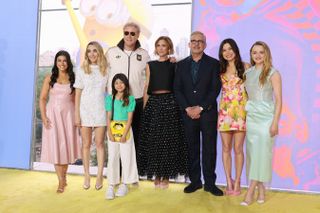 Dana Gaier, Chloe Fineman, Madison Polan, Will Ferrell, Kristen Wiig, Steve Carell, Miranda Cosgrove and Joey King attend the 