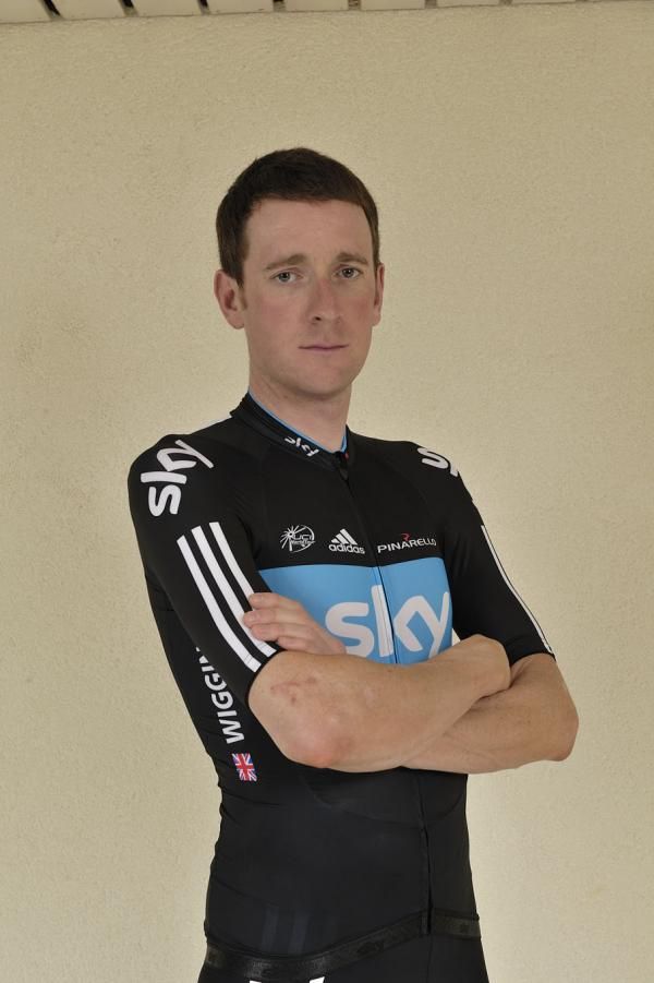 Bradley Wiggins (Sky) as featured on the cover of theJuly issue of Procycling.
