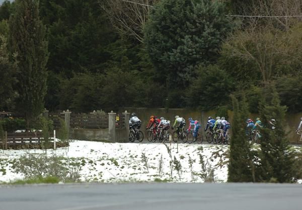 Fortunately, the snow didn't affect the race.