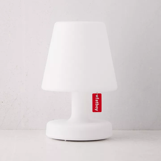 white portable table lamp 