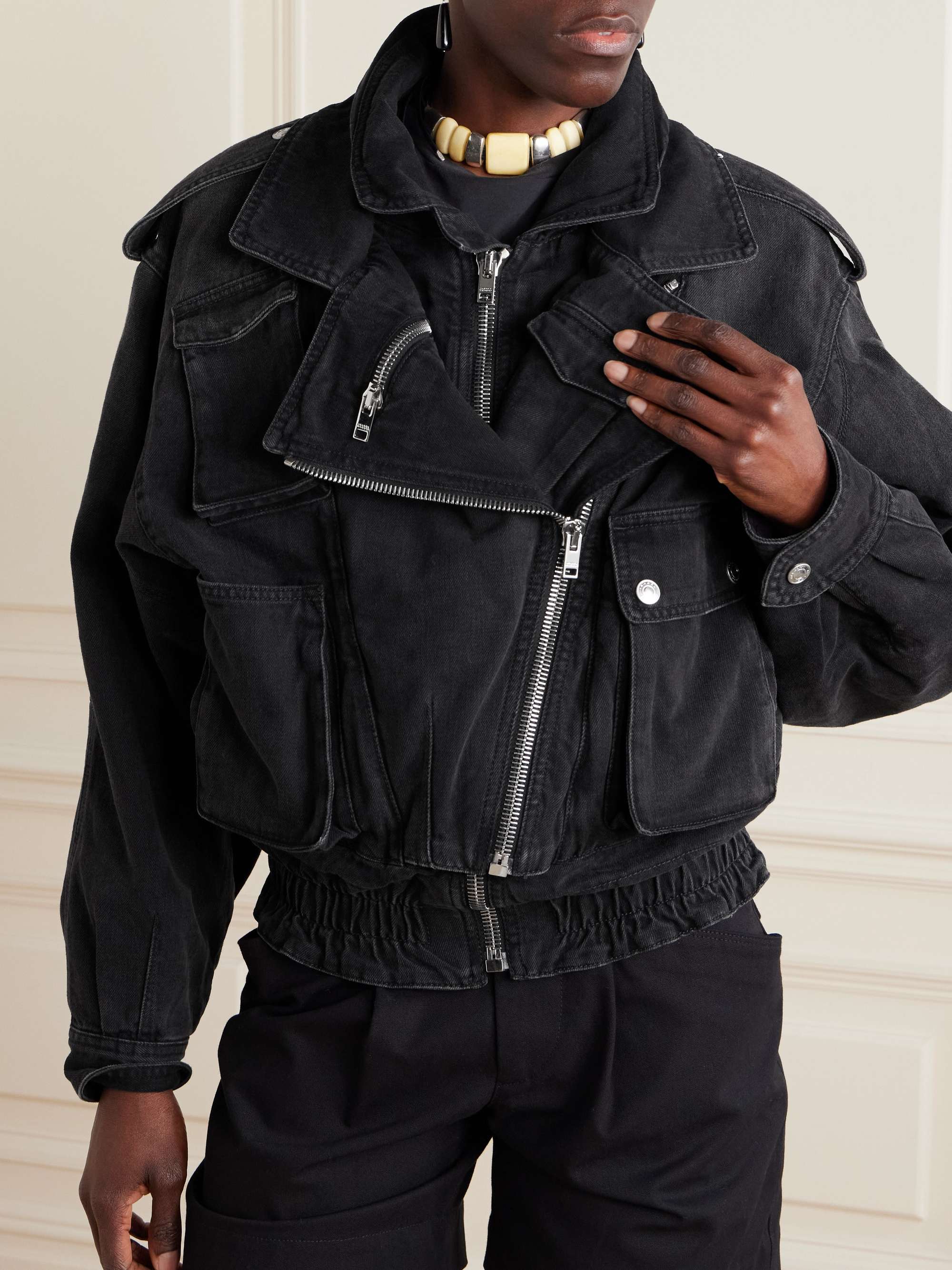Aneli Layered Denim Jacket