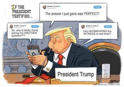 Political Cartoon U.S. If Trump Testified impeachment