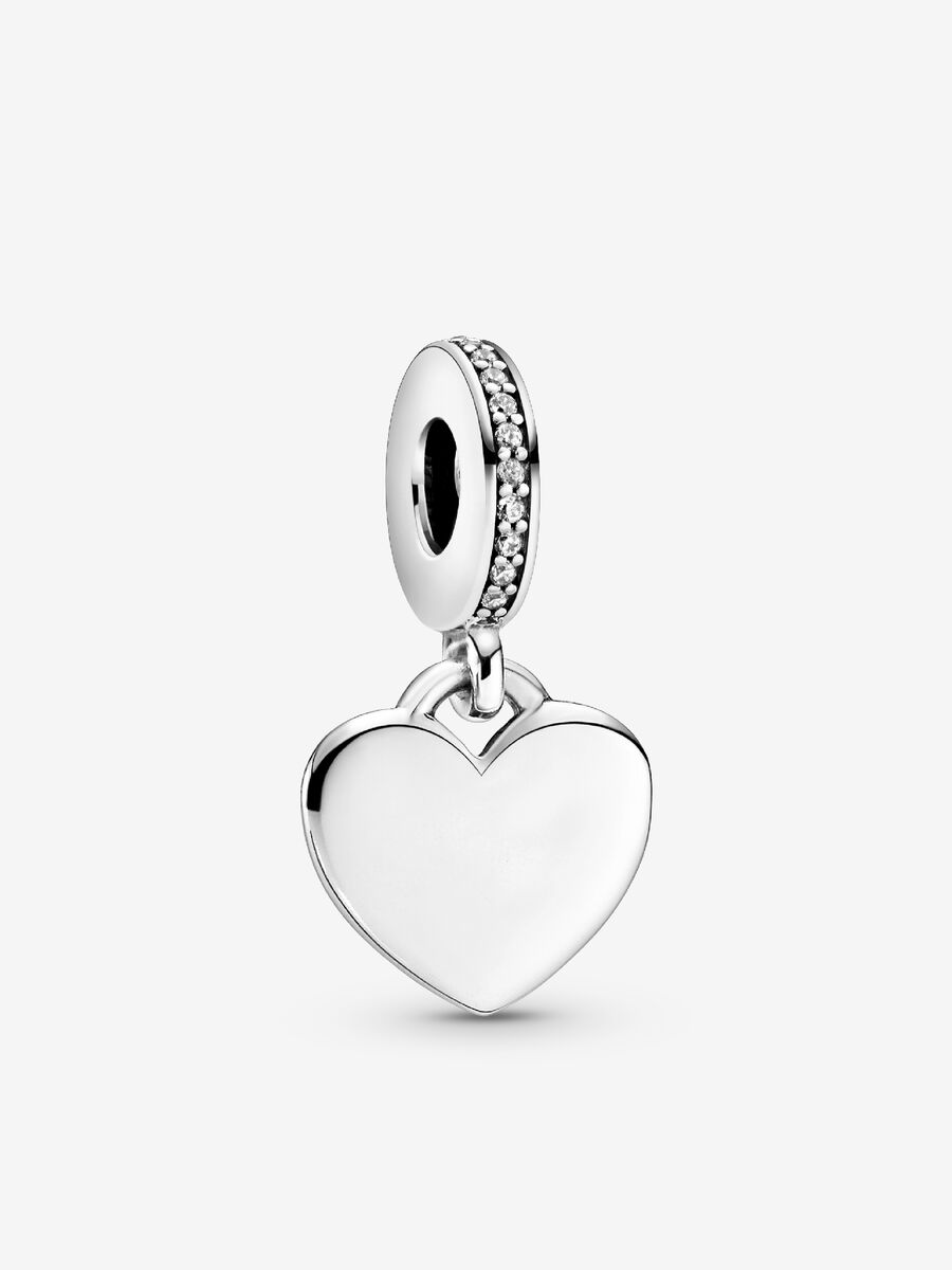 Engravable Heart Tag Dangle Charm