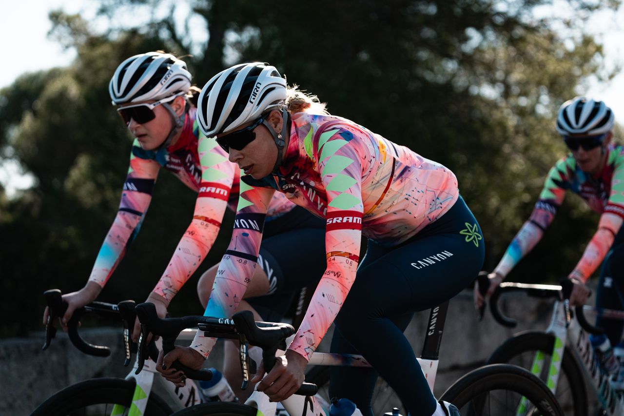 Canyon-SRAM Racing at 2022 camp in Spain showcase new kits by Canyon