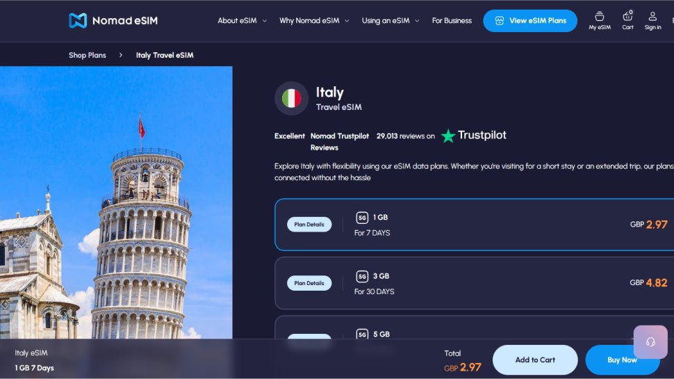 Nomad website screenshot (February 2026).