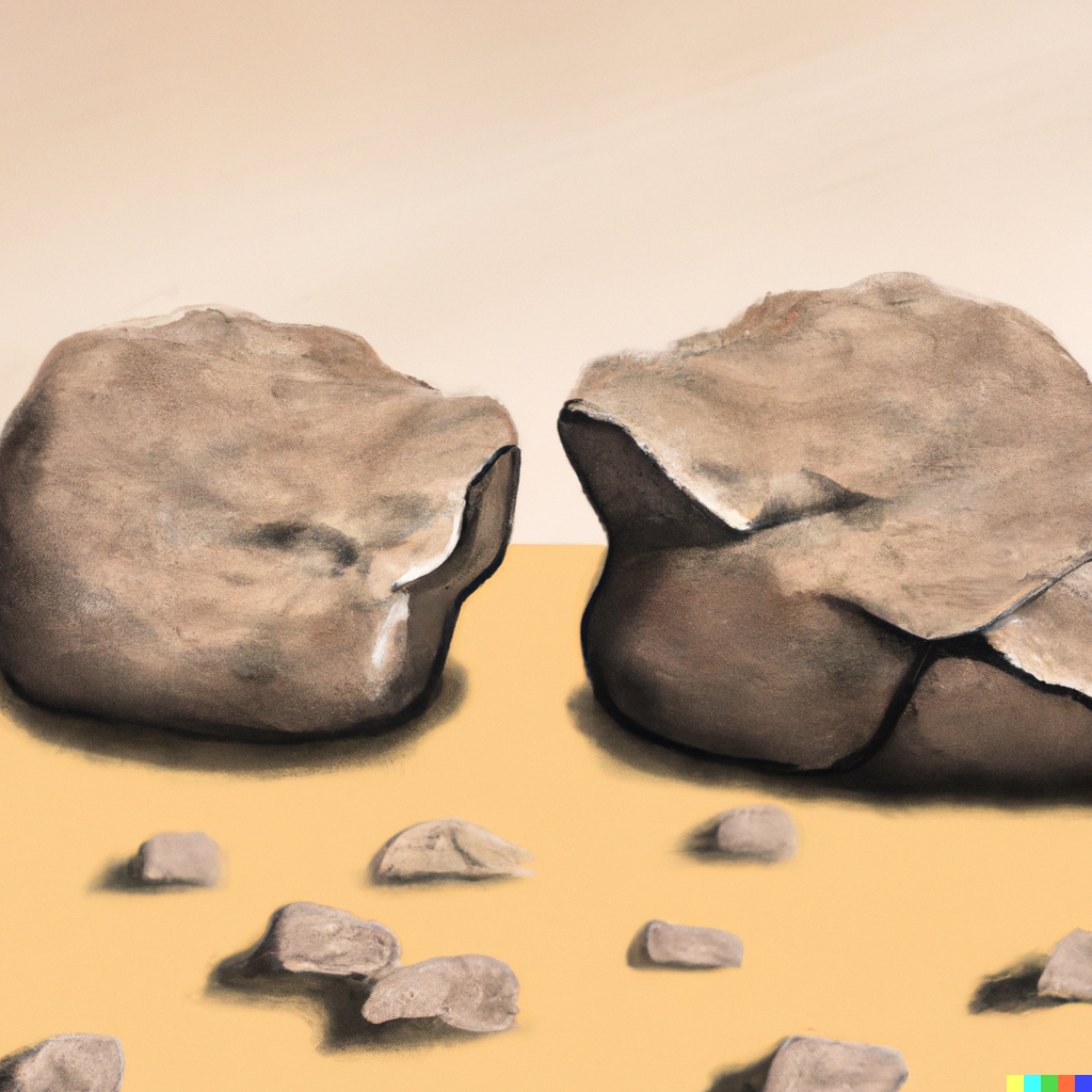 'Two Rocks Arguing' via ChatGPT