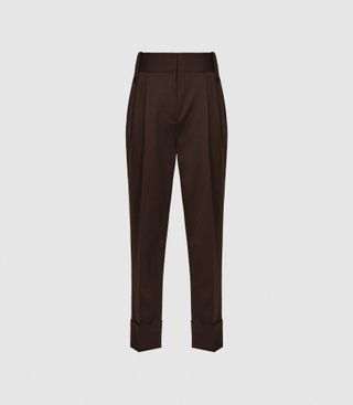 Mae Chocolate Wool Blend Trousers – were £150, now £75