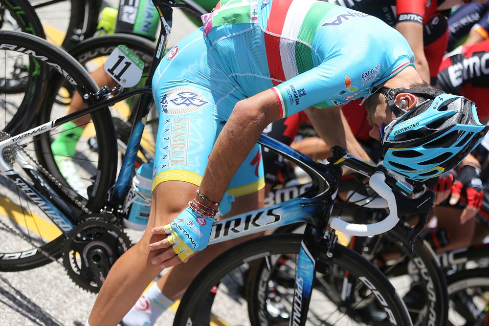 Vincenzo Nibali (Astana) at the start of stage 17 of the Giro d'Italia