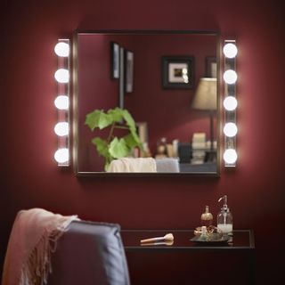 Occlusie Kloppen vod This IKEA light bulb mirror hack will leave you feeling like a movie star |  Ideal Home