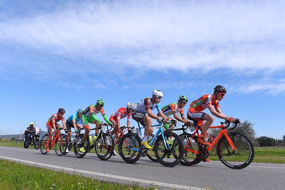 The breakaway at work in Tirreno