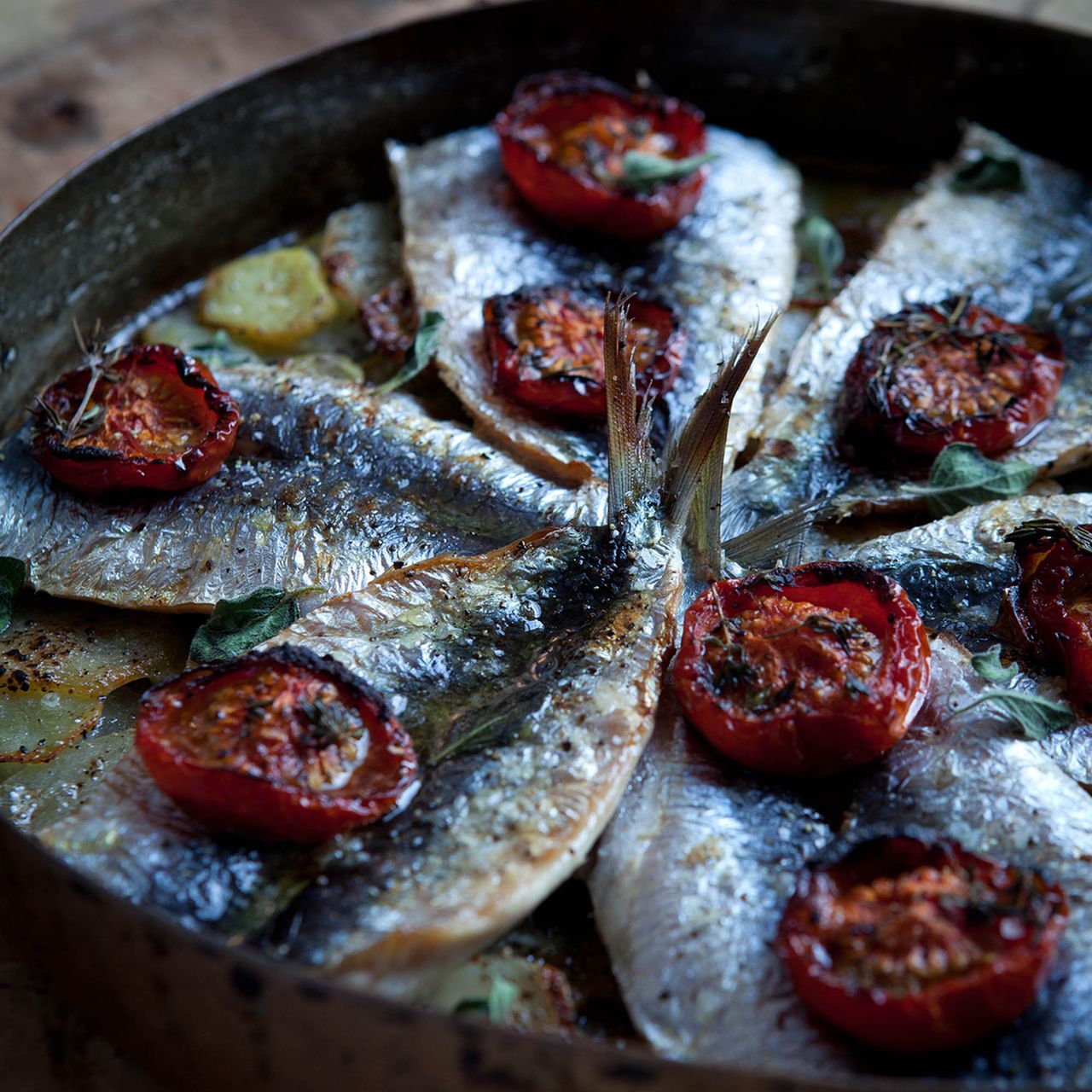 POTATO TART WITH SARDINES photo