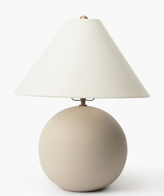 Neutral colored table lamp