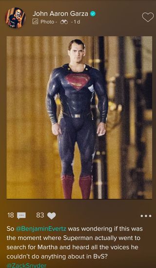 Henry Cavill as Superman in Vero picture