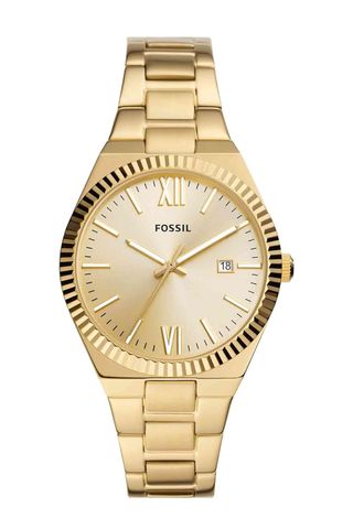 Fossil Damen-Scarlette-Quarz-Edelstahl-Dreizeigeruhr, Farbe: Gold (Modell: Es5299)