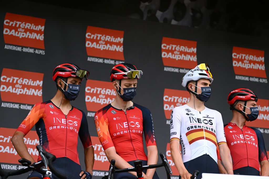 Ineos Grenadiers on stage at the Crit&eacute;rium du Dauphin&eacute;