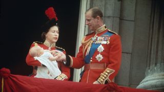 Queen Elizabeth II, Prince Philip and a baby Prince Edward