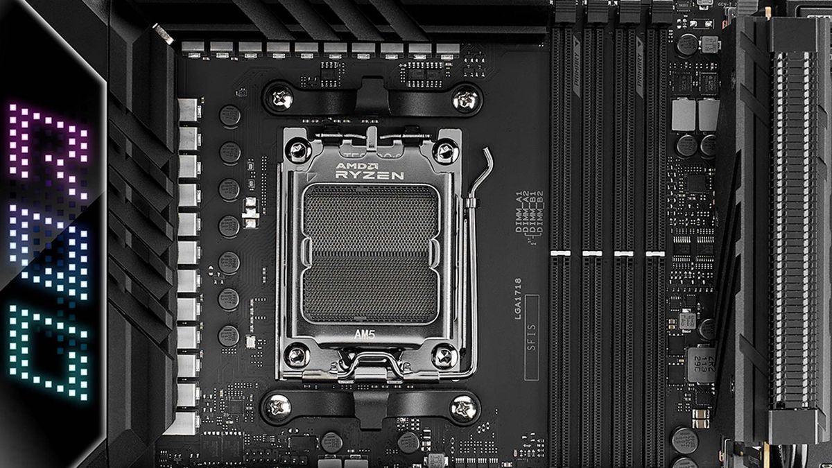 Asus ROG Crosshair X670E Extreme motherboard socket up-close