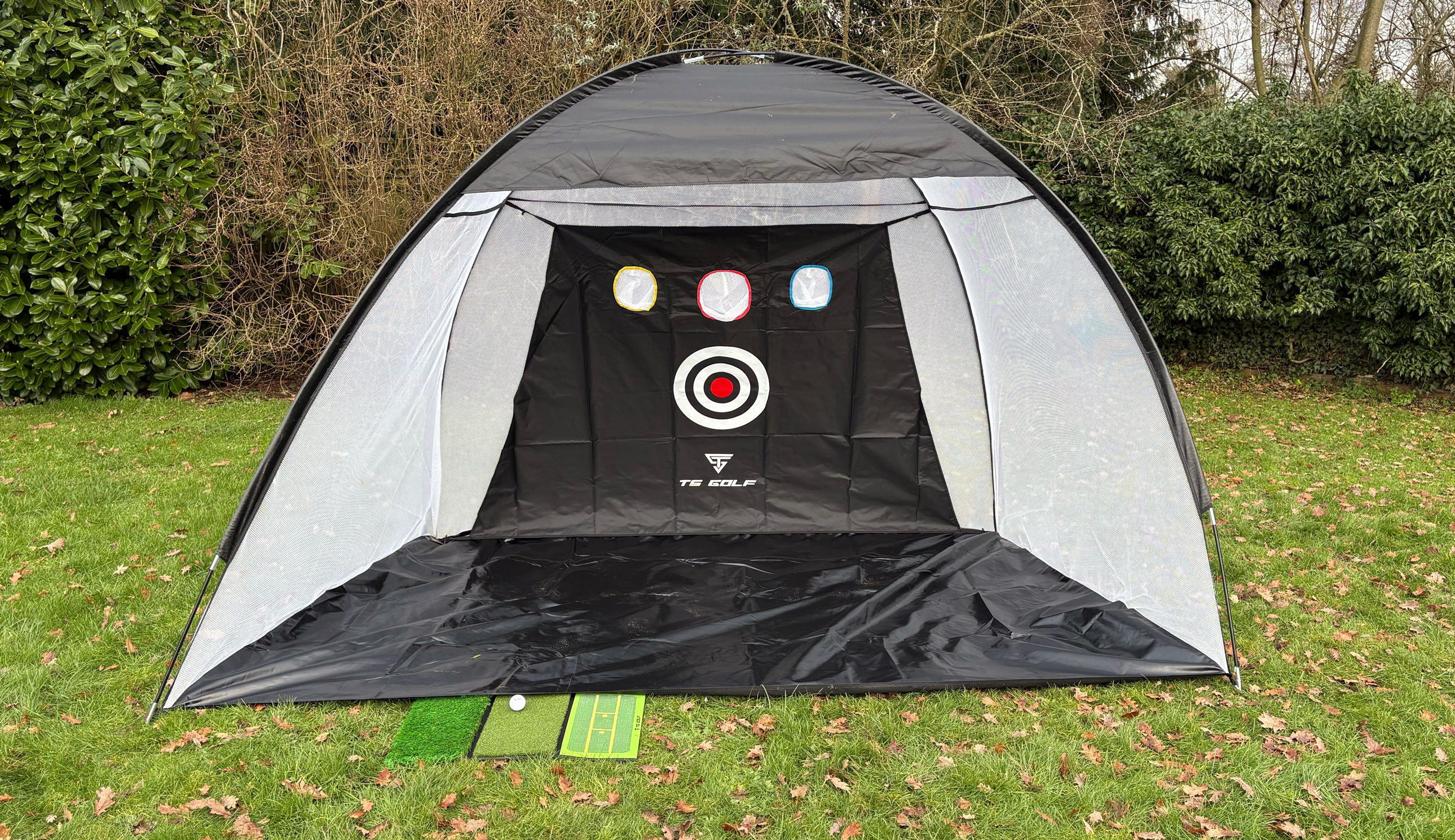 The TS Golf Practice Net on grass