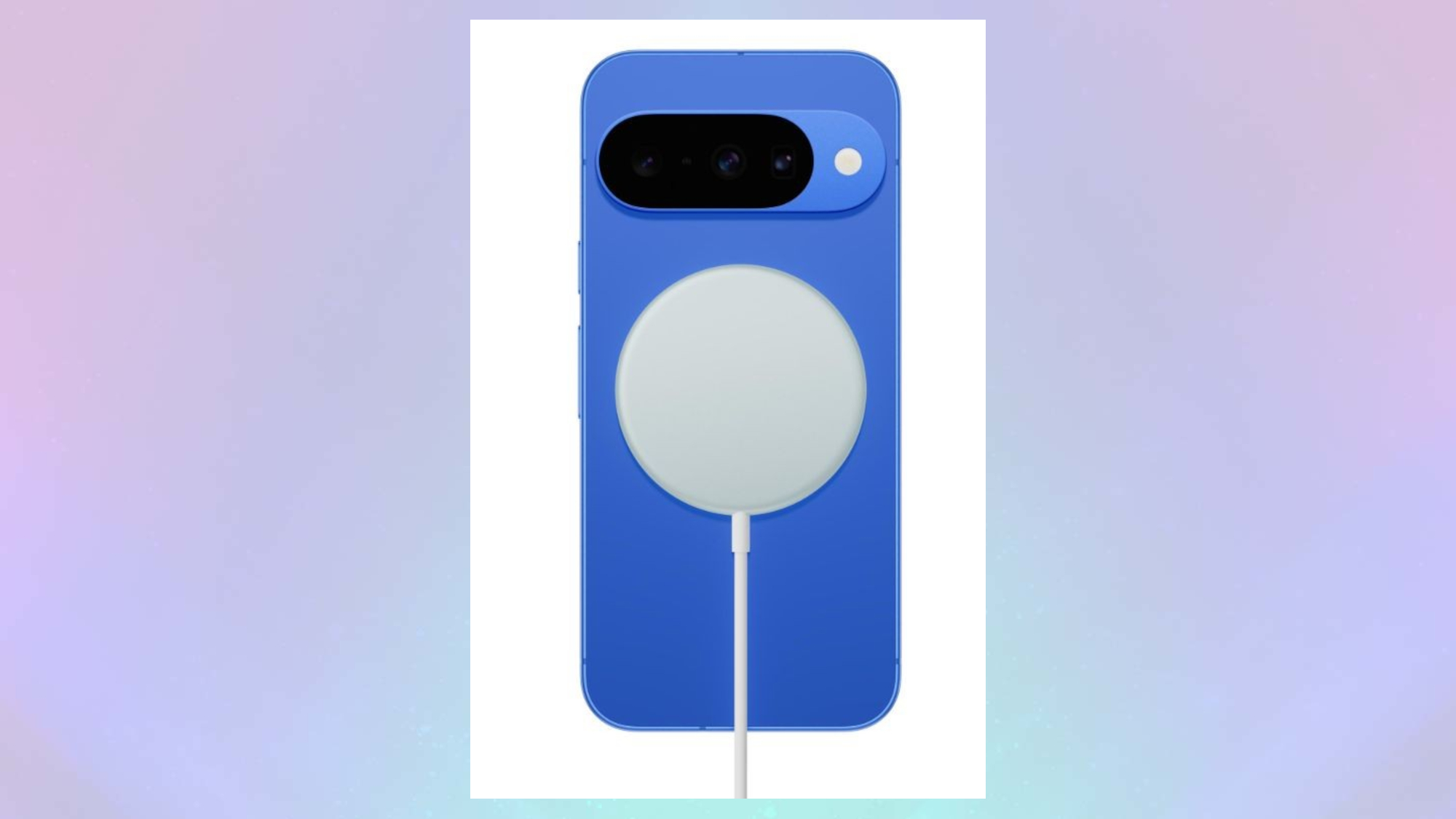 Pixel 10 with magnetic charger attached
