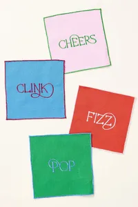 Anthropologie Cocktail Napkins, Set of 4