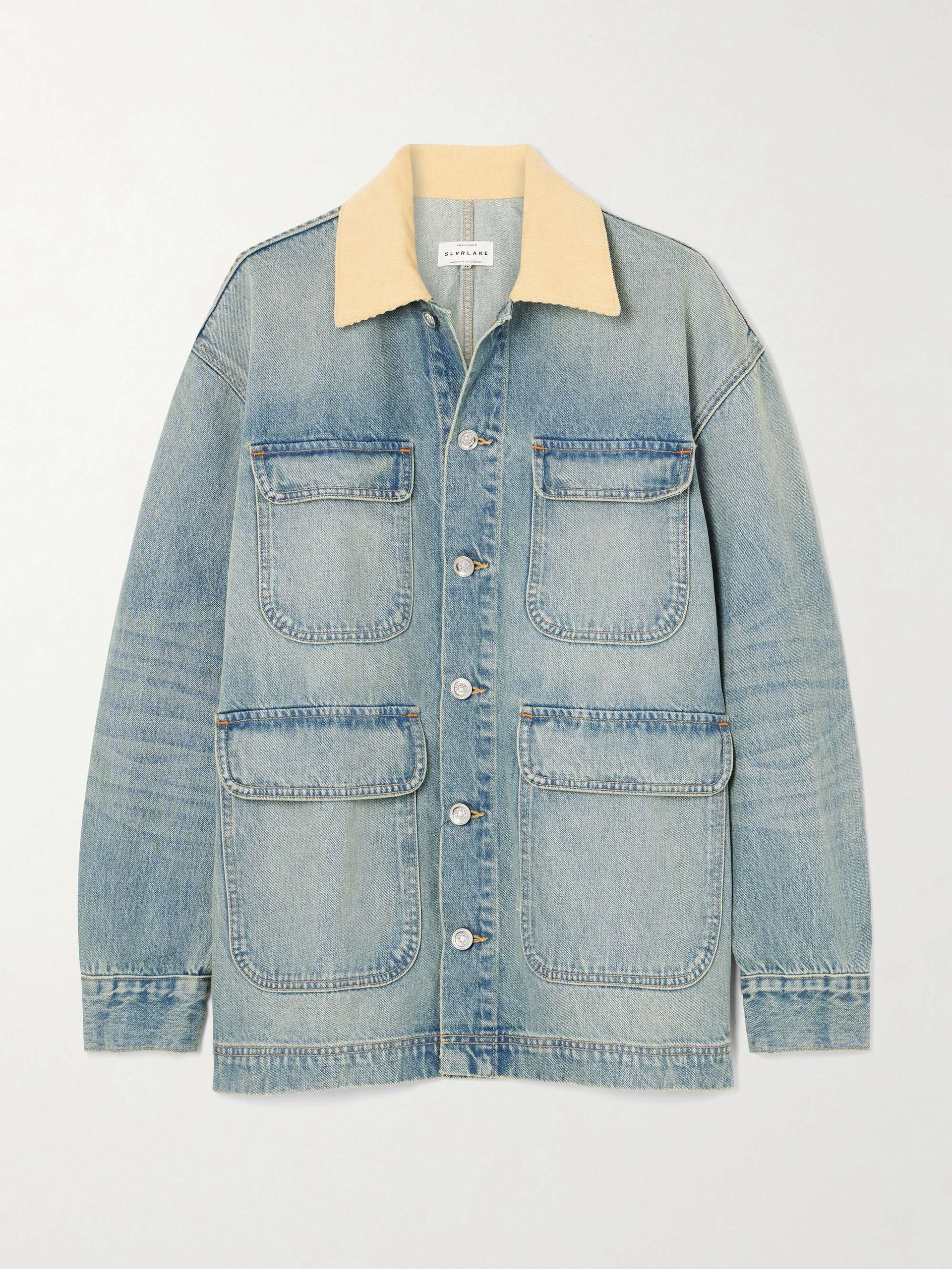 Hayden Corduroy-Trimmed Denim Jacket